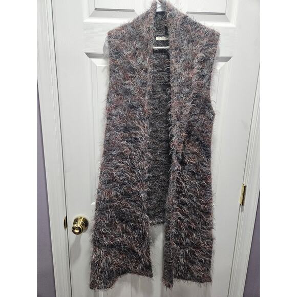 Bryn Walker Edmund Long Sweater Vest Cardigan Wool Alpaca Size S Eyelash Hilo - Picture 1 of 16